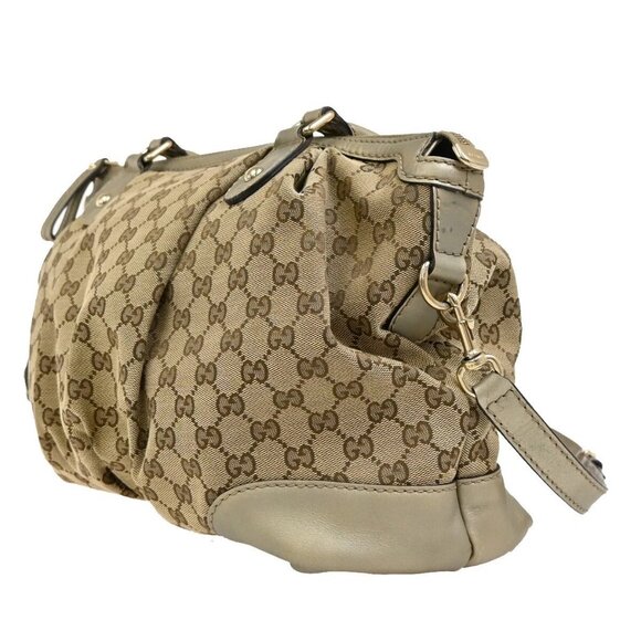 GUCCI GG Pattern Sukey 2Way Shoulder Hand Bag Canvas Leather Brown Gold 89EE813 - Picture 2 of 16